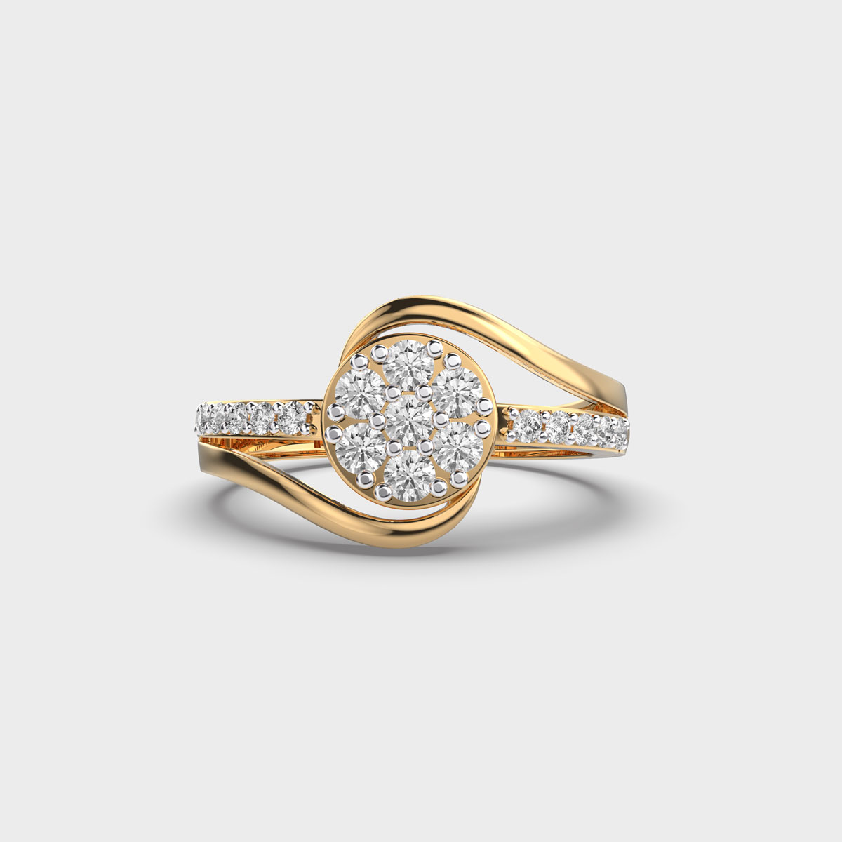 Swirls of Serenity Diamond Ring