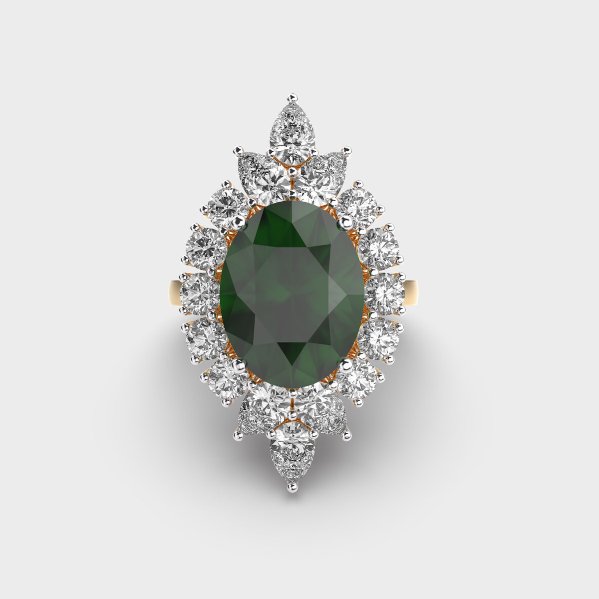 Regal Radiance Emerald Ring