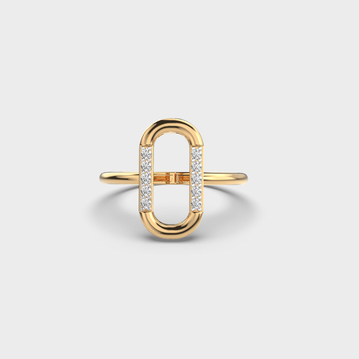 Zen Square Parallel Diamond Ring