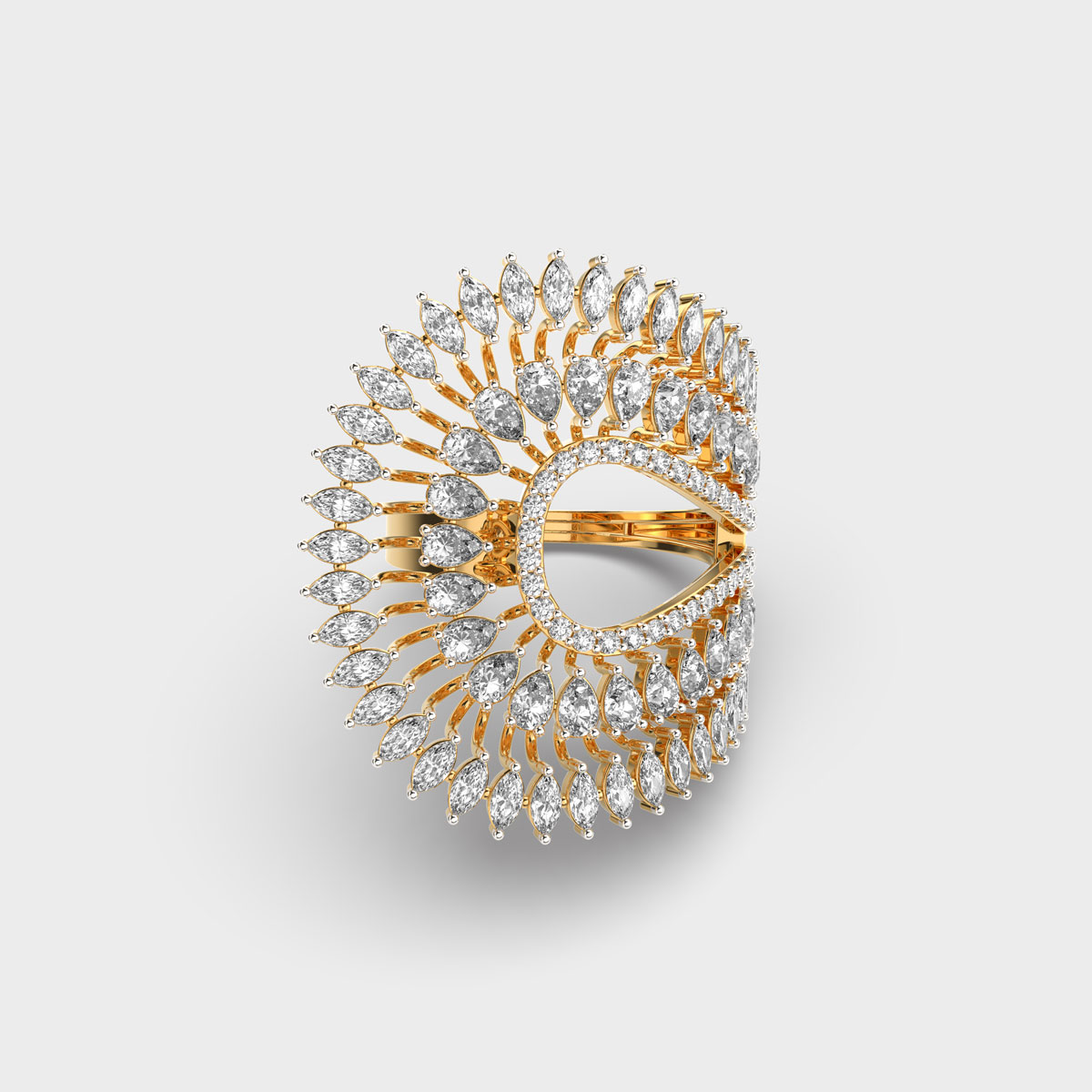 Sparkling Flambouyance Diamond Ring