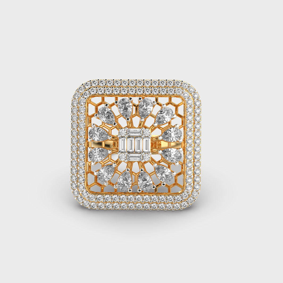 Festive Quad Diamond Ring