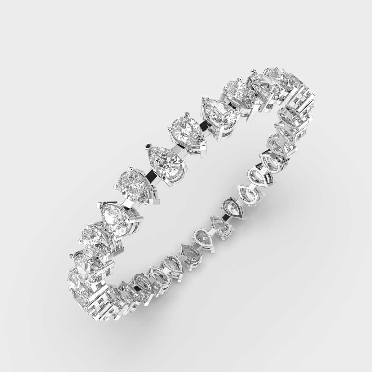 20 Cent Pristine Pear Diamond Bangle