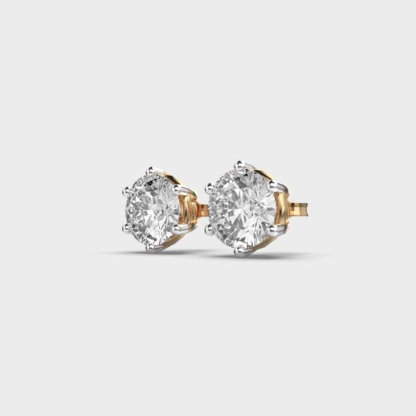 2 Carat Classic Solitaire Round Stud