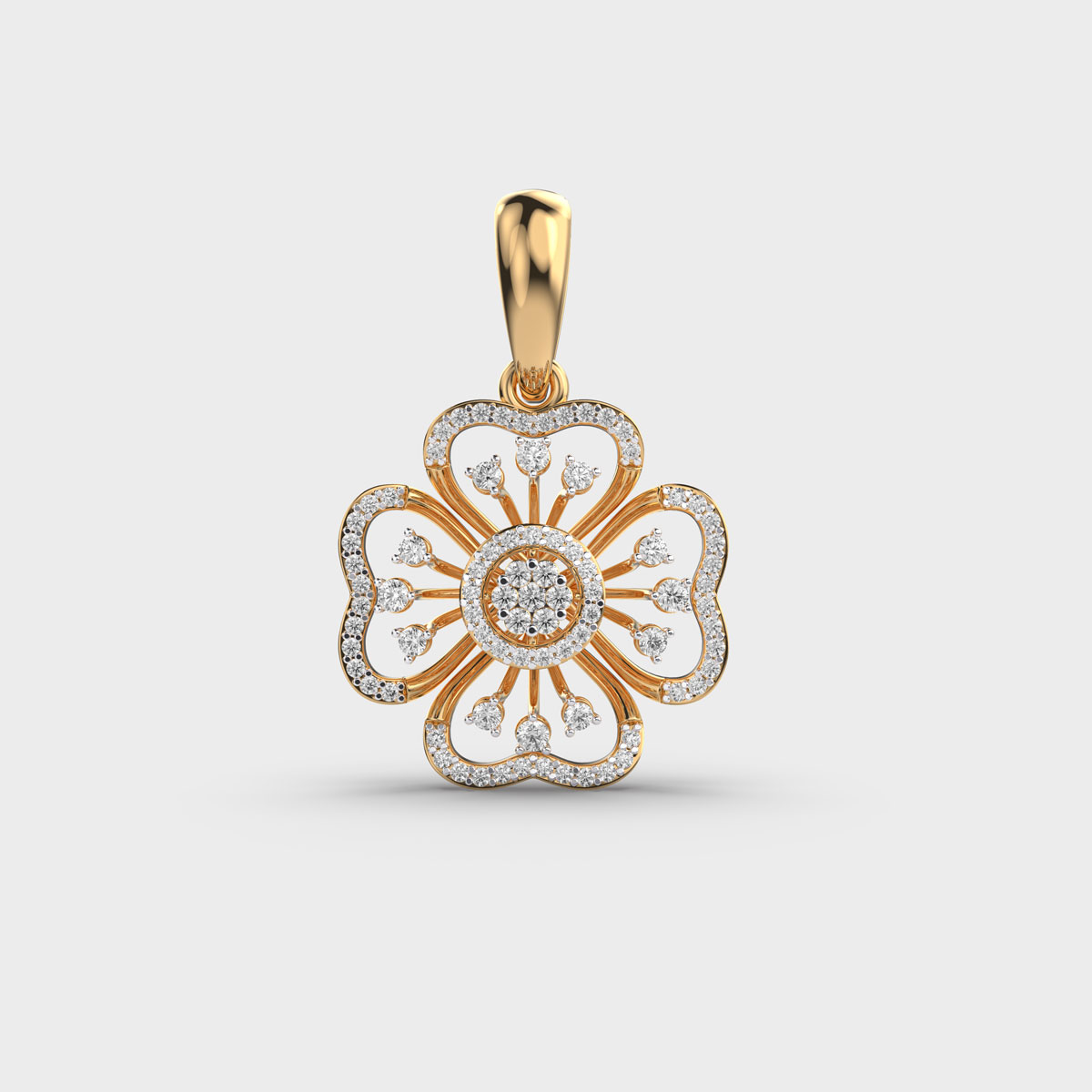 Fragrant Flower Diamond Pendant