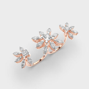 Floral Trio Diamond Ring