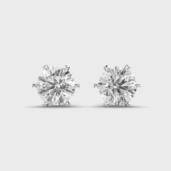 5 Carat Classic Round Studs