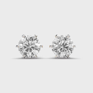 6 Carat Classic Round Studs