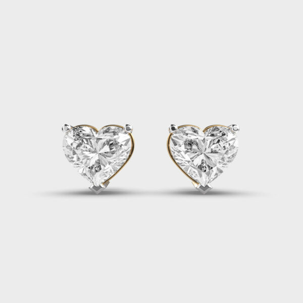 4 Carat Classic Heart Studs