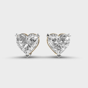 6 Carat Classic Heart Studs