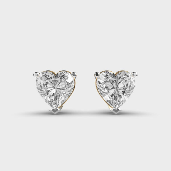 5 Carat Classic Heart Studs