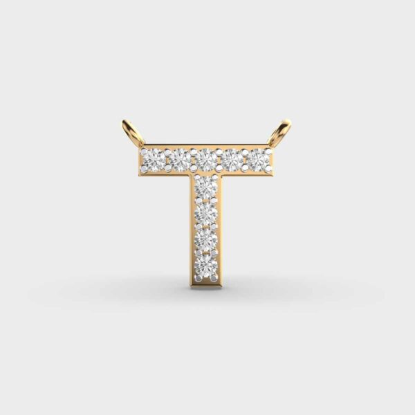 Thoughtful 'T' Diamond Pendant (Without Chain)