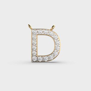 Dynamic 'D' Diamond Pendant (Without Chain)