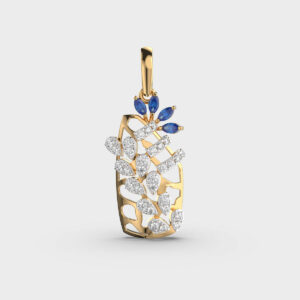 Regal Saphire Diamond Pendant (Without Chain)