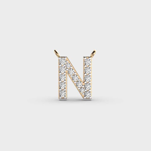 Neutral 'N' Diamond Pendant (Without Chain)