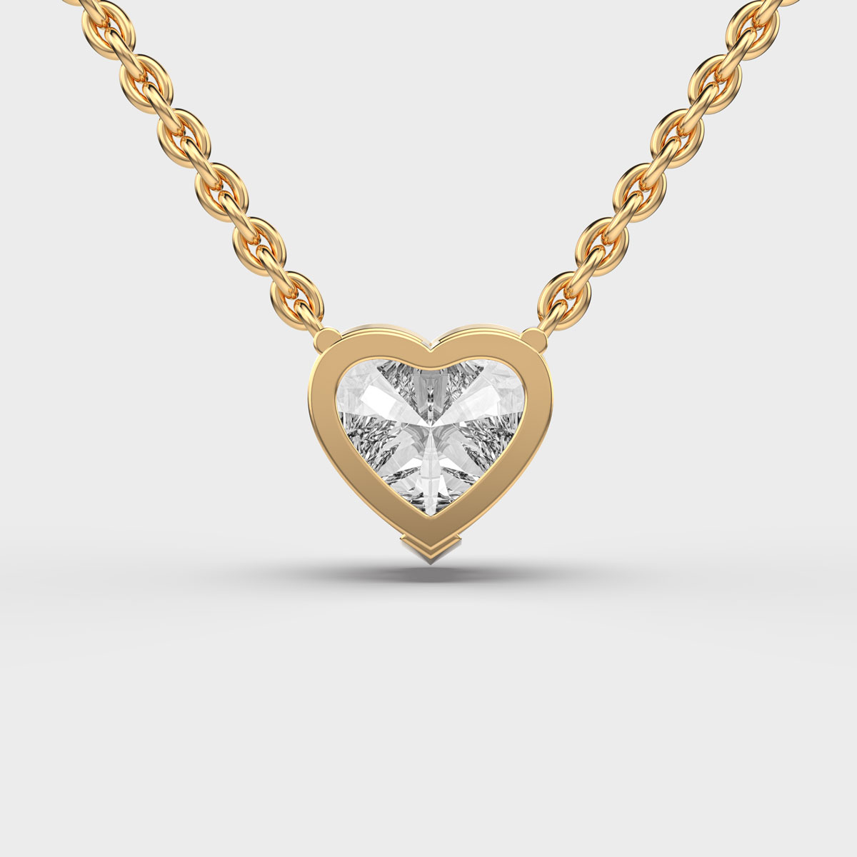3 Carat Classic Heart Solitaire Pendant(Without Chain)