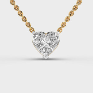 3 Carat Classic Heart Solitaire Pendant(Without Chain)