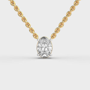 1 Carat Classic Oval Solitaire Pendant(Without Chain)