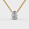 2 Carat Classic Oval Solitaire Pendant(Without Chain)