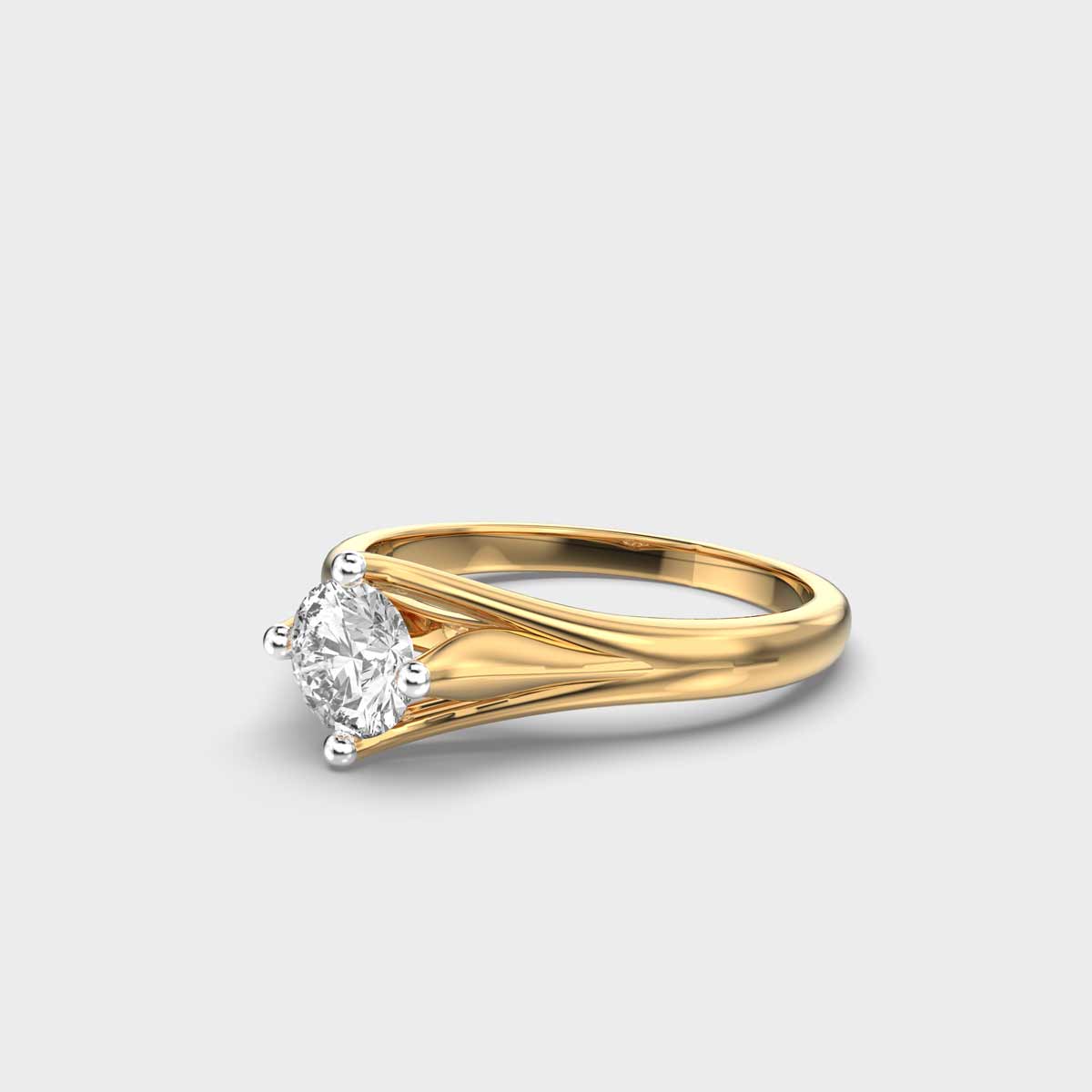 50 Cent Split Band Diamond Ring