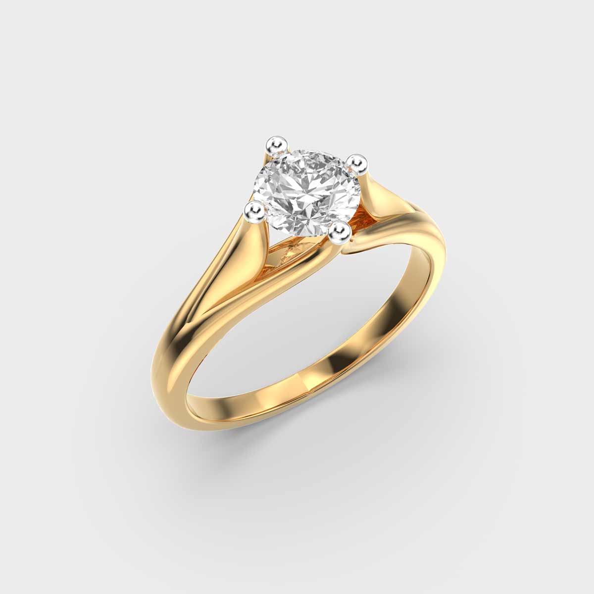 50 Cent Split Band Diamond Ring