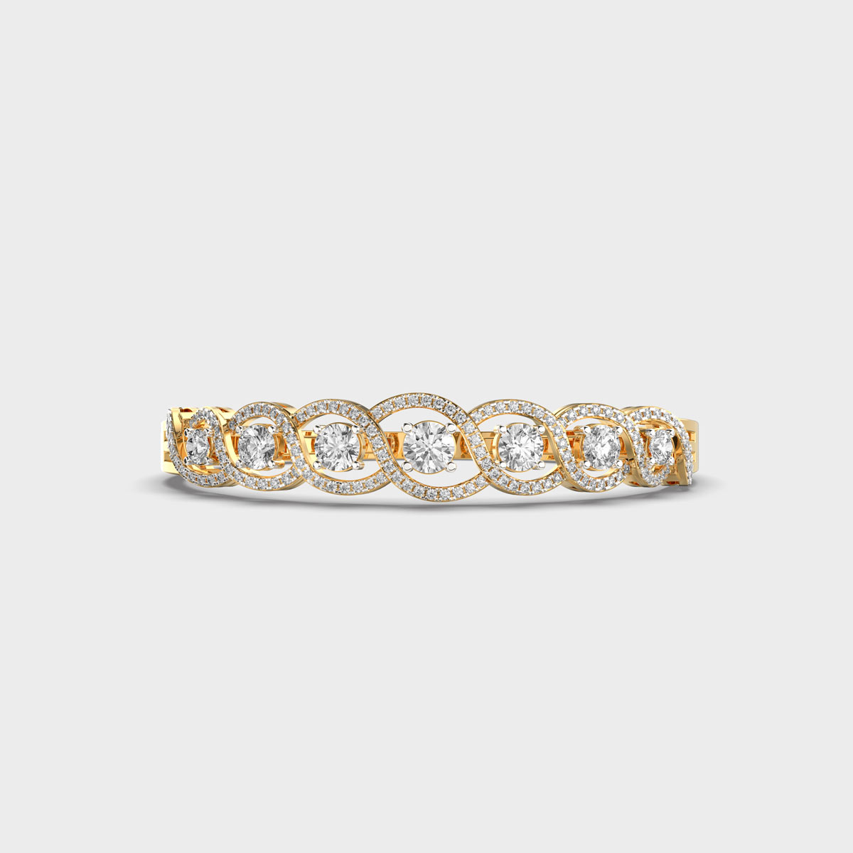 Entwining Radiance Diamond Bangle