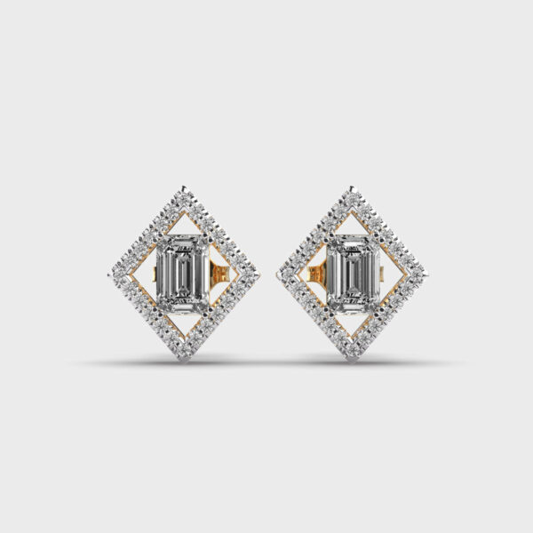 Boxy Aurora Diamond Studs