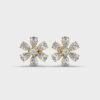 Radiant Hexapetals Diamond Studs