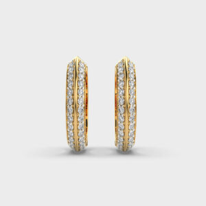 Double Trouble Diamond Hoops