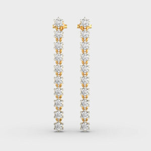 Linear Embrace Diamond Earrings