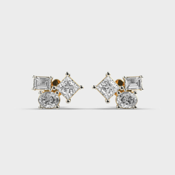 Abstract Love Diamond Studs