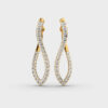 Contemporary Twist Diamond Earrings