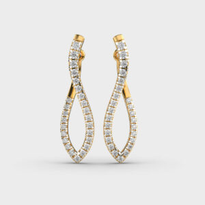 Contemporary Twist Diamond Earrings