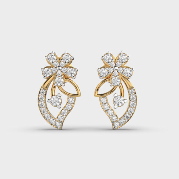 Floral Wrap Diamond Studs