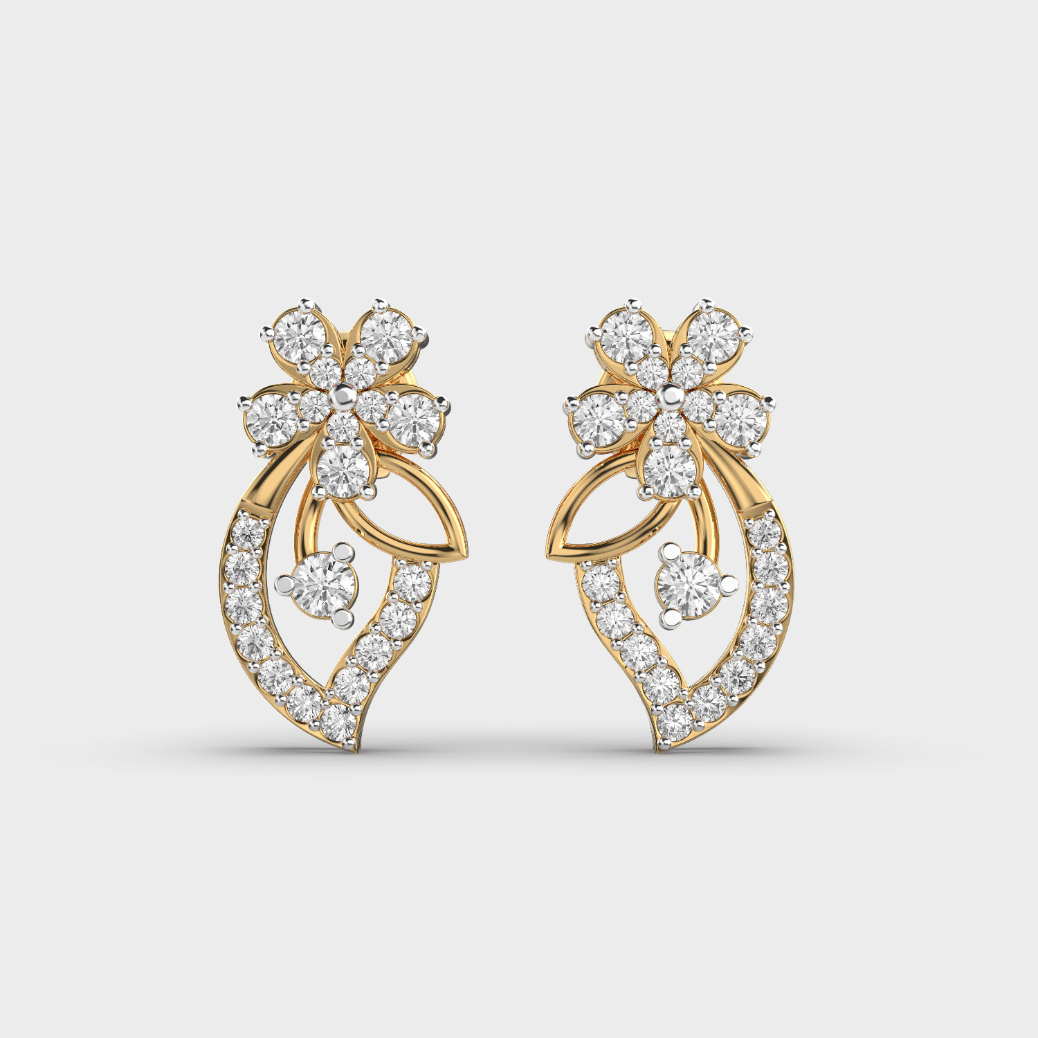 Floral Wrap Diamond Studs