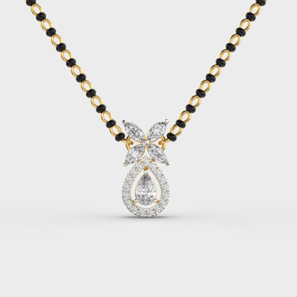 Floral Drop Diamond Mangalsutra