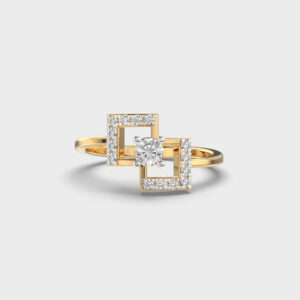 Geometric Symphony Diamond Ring