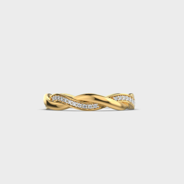 Stylish Twist Diamond Ring