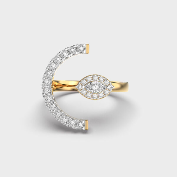 Lunar Embrace Diamond Ring