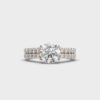 1.5 Carat Round Double Row Shared Ring