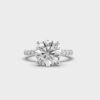 3 Carat Round French Pave Shared Ring