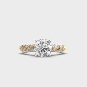 1.5 Carat Round Ribbon Shared Ring