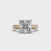 3 Carat Princess Reverse Tapered Pave Ring