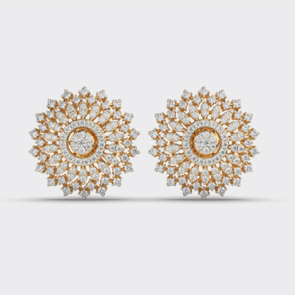 Queen's Ornate Diamond Studs