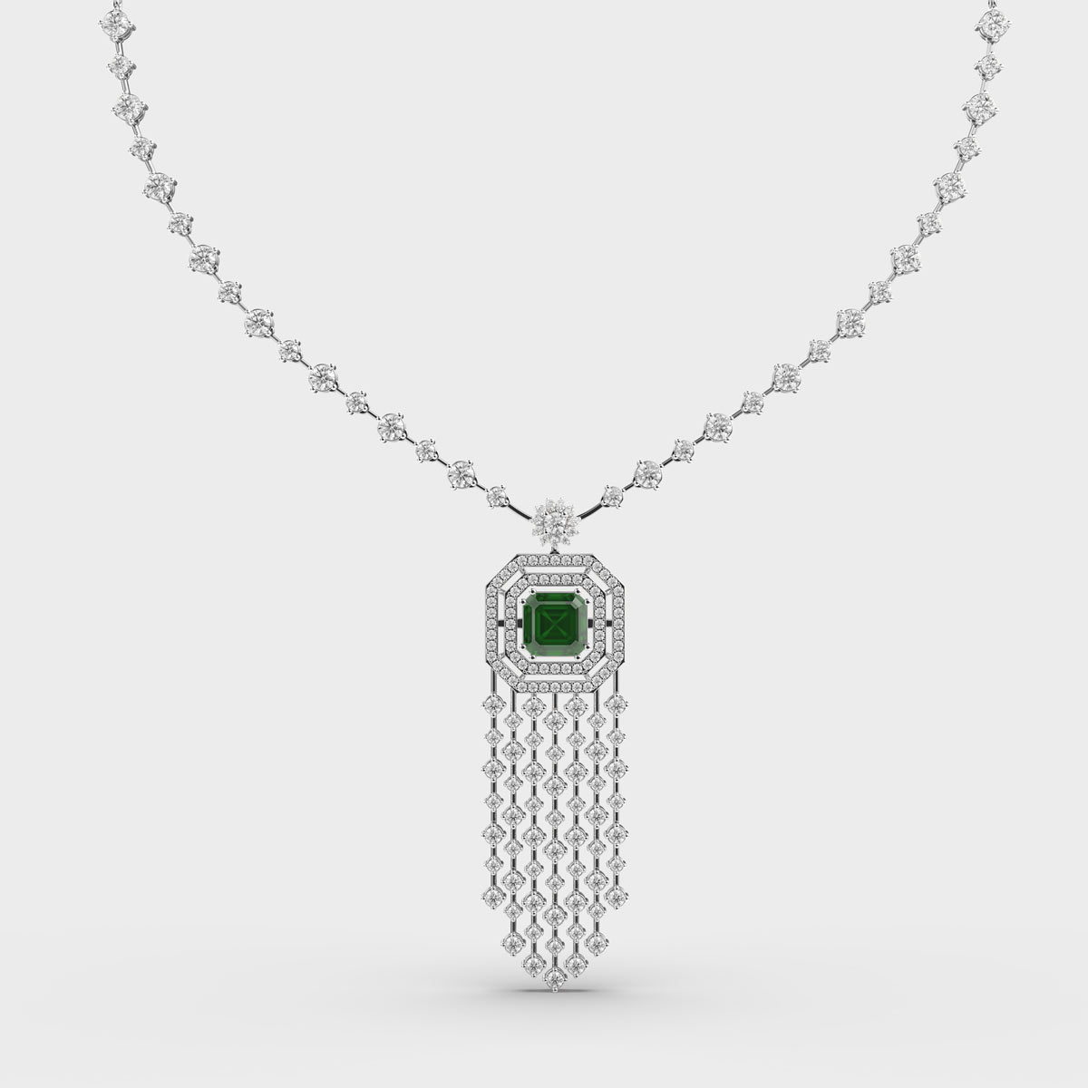 Glorious Cascade Diamond Necklace