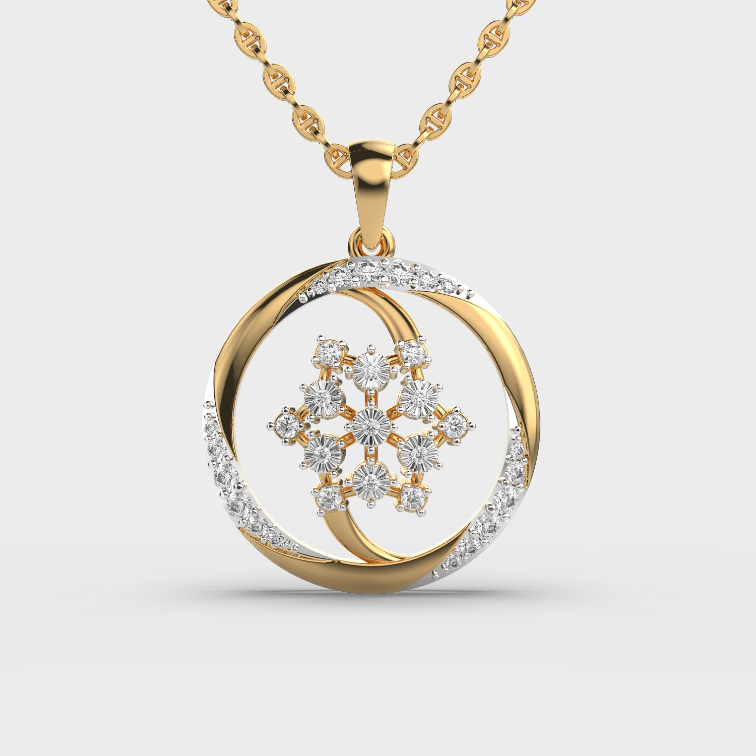 Mystical Splendor Diamond Pendant (Without Chain)