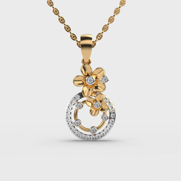 Blooming Petals Diamond Pendant