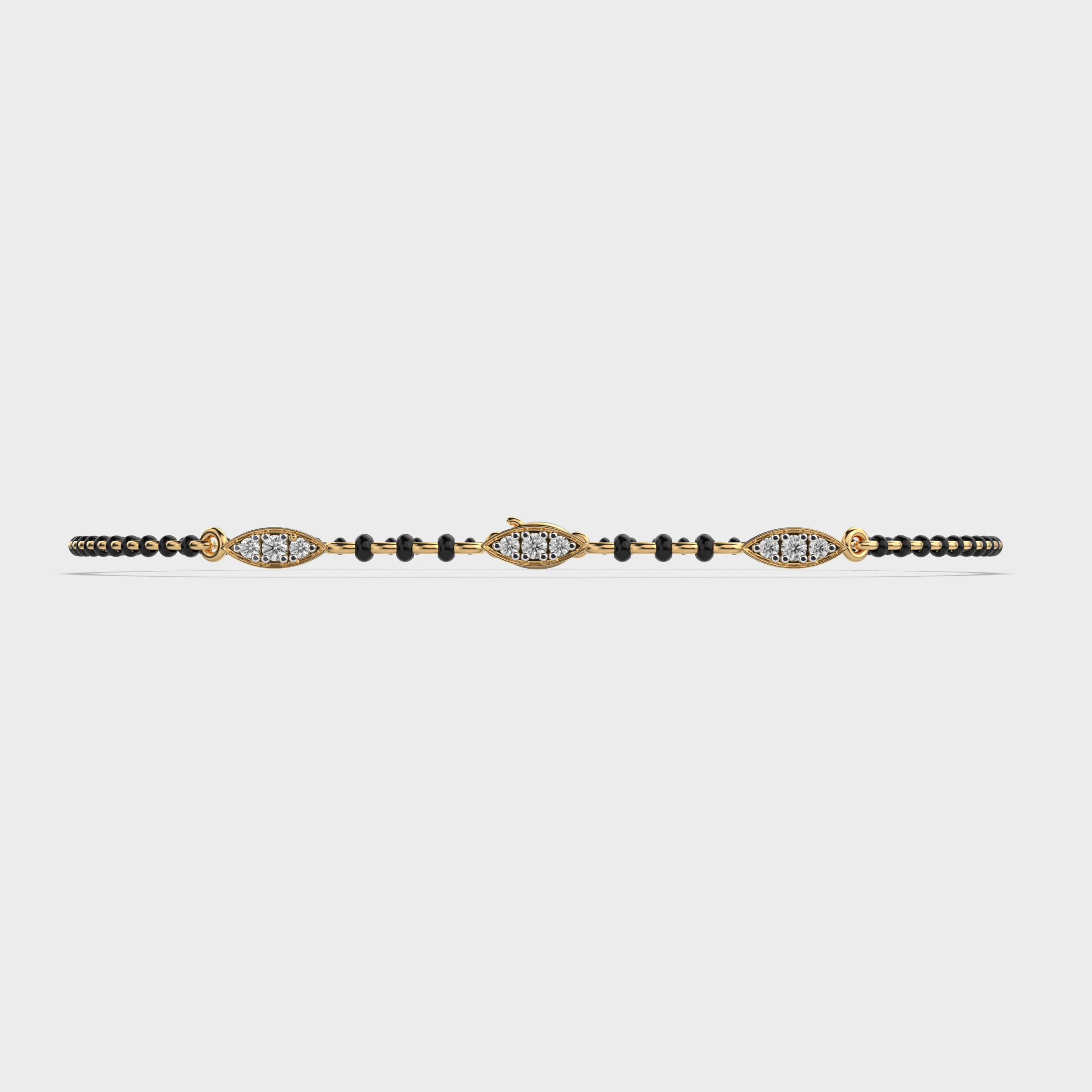 Sleek Choice Diamond Mangalsutra Bracelet(Without Chain)