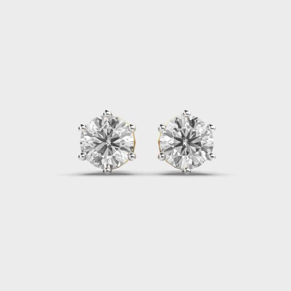 2 Carat Classic Solitaire Round Stud