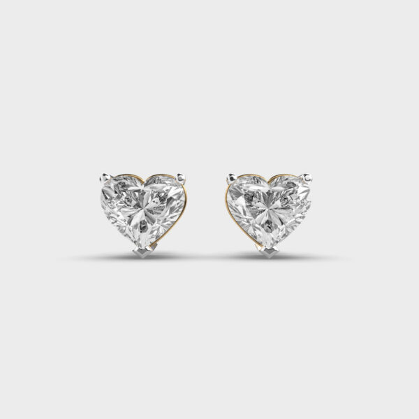 3 Carat Classic Heart Studs