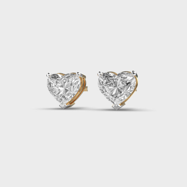 3 Carat Classic Heart Studs